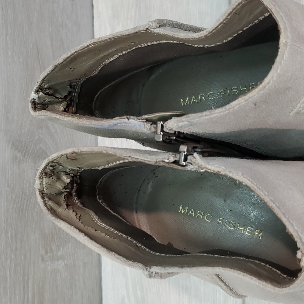 Marc Fisher Women Comfort Leather Heels Boots shoes sz 10M - Picture 6 of 16
